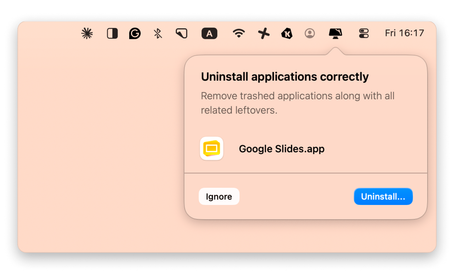 Uninstall application 